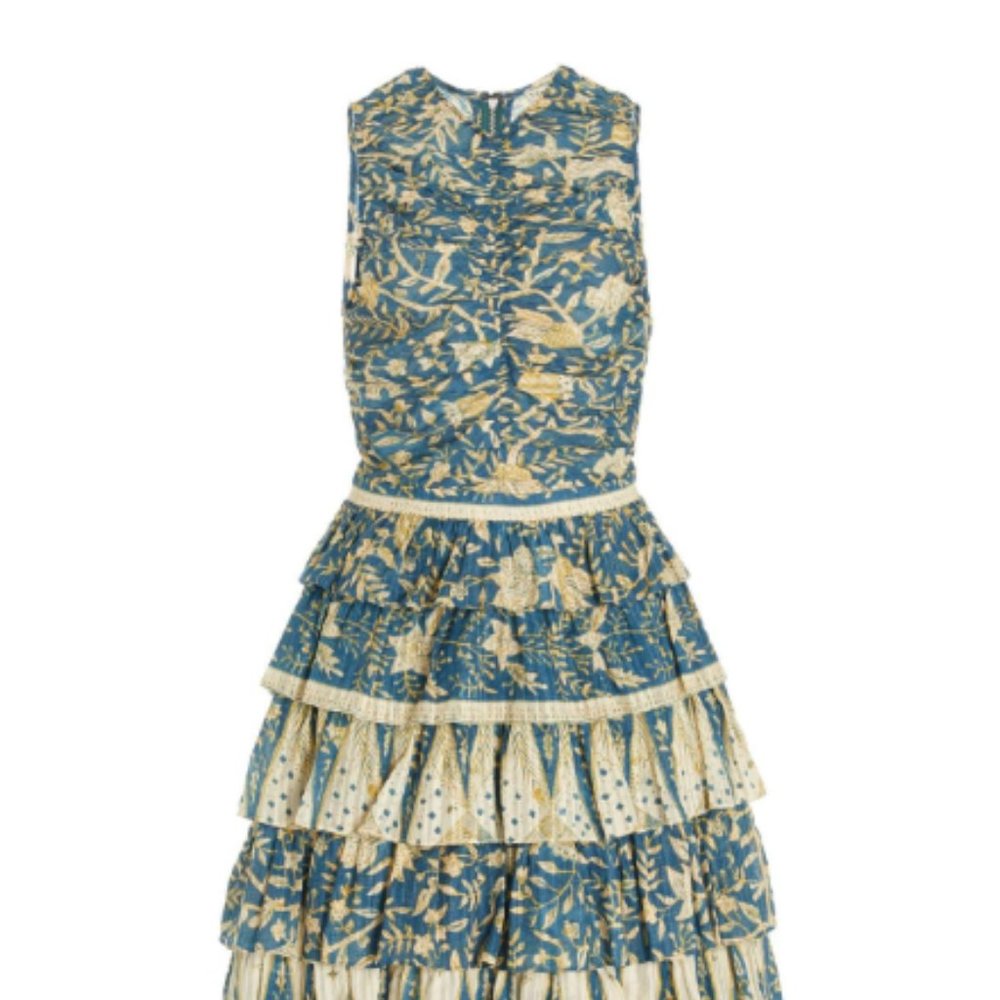 Ulla Johnson Ariah Tiered Cotton-Blend Midi Dress - Size 2